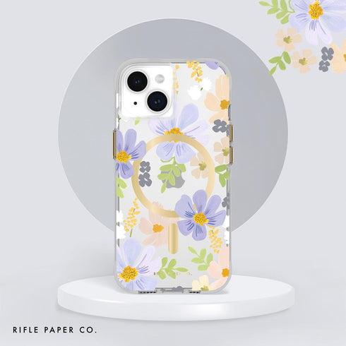 Rifle Paper Co. iPhone 15 Case, Compatible with MagSafe, 12ft Drop Protection, Floral Pattern, Anti-Scratch Shockproof