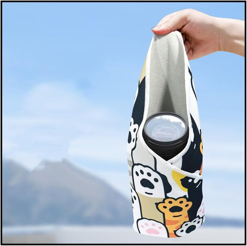 ATGTAAE 20x20 Padded Camera Wrap Cloth with Suede Eyeglass Cleaning & Storage Pouch,