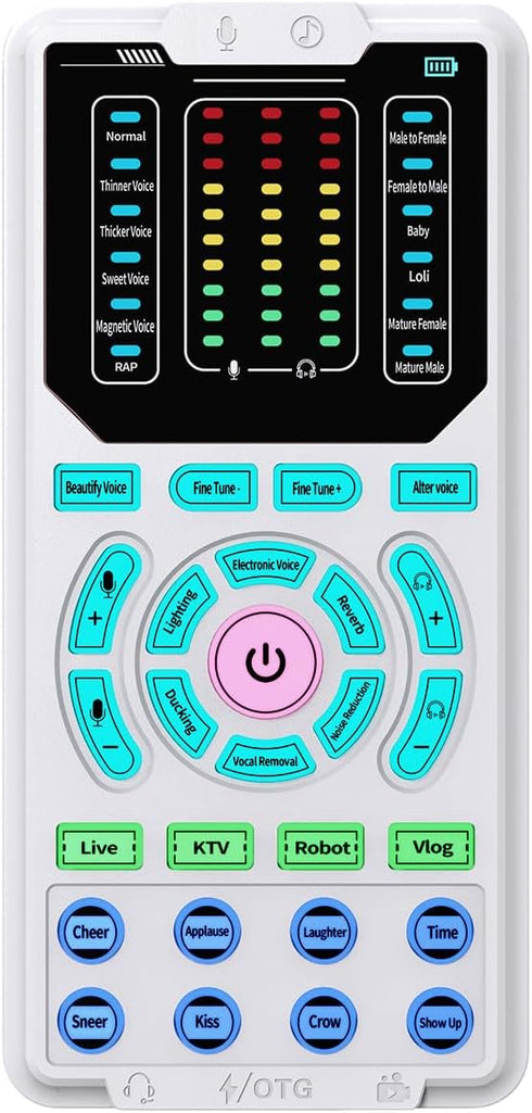 ZJchao Portable Voice Changer Device Sound Effects Machine with 15 Voice Modes Noise