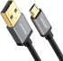 UGREEN 1.5FT Micro USB Cable - Fast Charging, Durable Nylon Braided Charger for Samsung Galaxy S7, LG V10, PS4 & More.