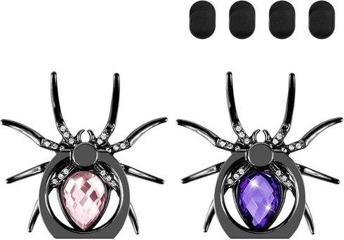 Aircawin 2pcs Spider Cell Phone Finger Holder Stand,Cute Cool Phone Ring Holder Stand
