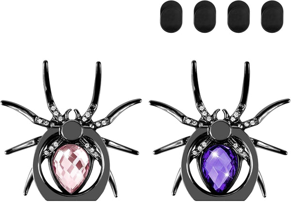 Aircawin 2pcs Spider Cell Phone Finger Holder Stand,Cute Cool Phone Ring Holder Stand