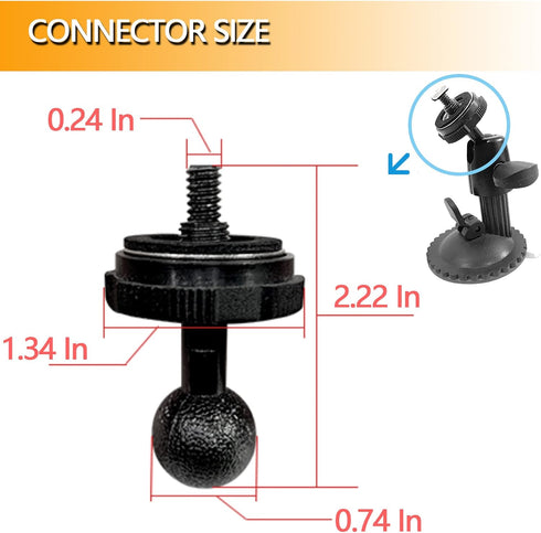 DOUXURY Windshield Suction Cup Bracket Mount for 7-10.1 Inch Monitor Display, Metal-Made, Strong Load-Bearing