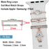 Watch Band Charms, Decorative Loops Compatible with Apple Silicone Watch Bands for Women 38mm-49mm, Metal Jewelry