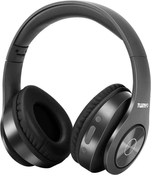 TUINYO Bluetooth Headphones Wireless, Over Ear Stereo Headset with 40H Playtime, Deep Bass, Soft Memory-Protein