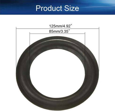 Heyiarbeit 5 Inch Speaker Foam Edge Surround Rings Replacement Parts for Speaker Repair or DIY 4pcs