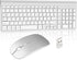 Wireless Keyboard and Mouse, Full Size USB Portable Plug and Play, Low Profile Quiet Compact for Mac PC Laptop Tablet