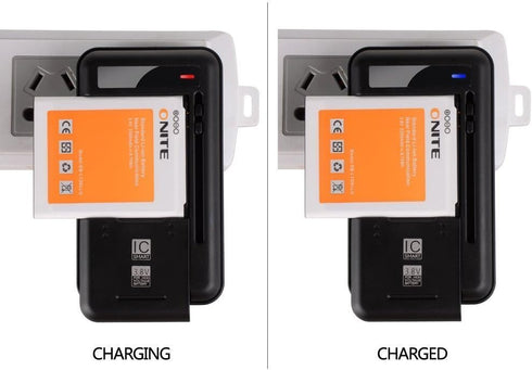 Onite Universal Cellphone Removable Battery Charger with Extra 5V USB Output Port