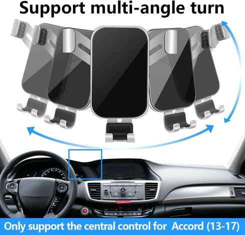 Car Phone Holder for Honda Accord 2013-2017 and Accord Hybrid 2014-2017, Best Cell Phones Mount Cellphone Mobile Cradle