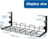 No Drill Cable Management Tray Under Desk, 2 Pack 15.7" Clamp to Desk, Sturdy Metal Rack for Home Office