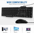 Gofreetech Wired Keyboard and Mouse Combo, Full-Size USB Plug-and-Play Optical Mouse for Desktop and Laptop