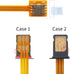 PinQiongZhe 3.9 inches/10 cm (2 Cell Phone Nano SIM Card Extension Cable Cell Phone Card Slot Nano SIM Card Extension