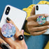 (6 Pack) Collapsible Cell Phone Grip for Smartphones, Expanding Holder - Colorful Rose Gold Marble