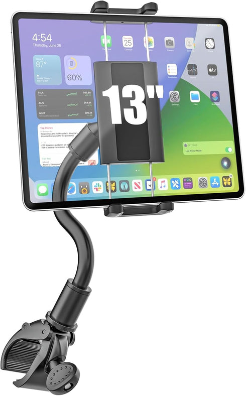 Kolasels Spin Bike Tablet iPad Holder - Long Arm Gooseneck Tablet Mount Clamp