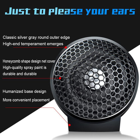 2pcs Car Tweeter Loudspeaker 150W 4Ohm Silk Film for Car Audio Modification, Nondestructive