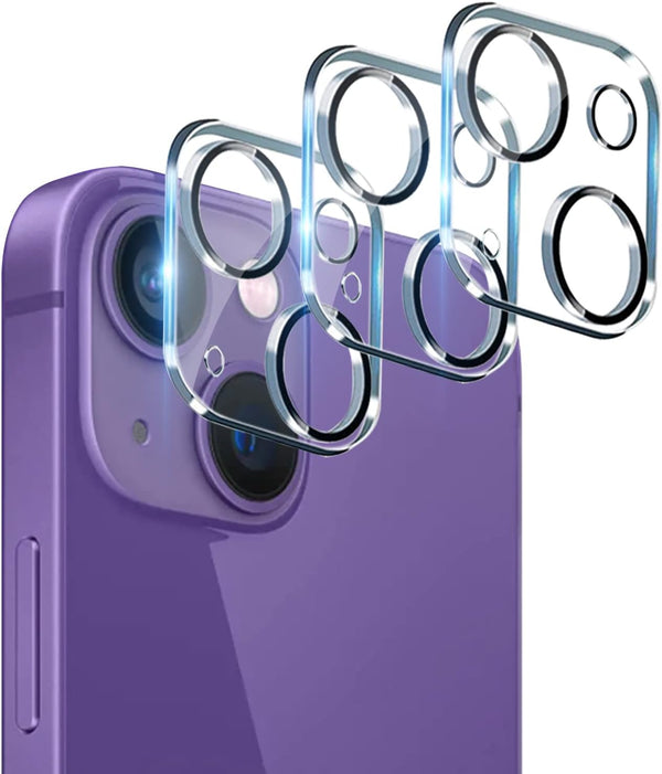 3 Pack iPhone 14 Plus & iPhone 14 Camera Lens Protector - 9H Tempered Glass, Ultra HD, Anti-Scratch, Case Friendly.
