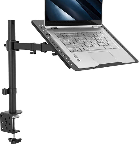 VIVO Single Laptop Notebook Desk Mount Stand - Fully Adjustable for Up to 17 inch Laptops, Black