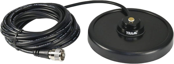 Tram 5 inch NMO Magnet Mount, Multi Band NMO Mount Antenna, 18 inch Stainless Steel Whip Covers VHF UHF Frequencies