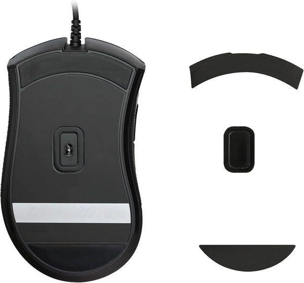 kwmobile Mouse Feet Replacement for Razer DeathAdder Elite Computer Mouse Skates Sticker (Black)