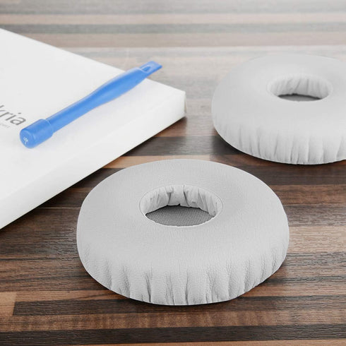 Geekria QuickFit Replacement Ear Pads for Beats Solo Wireless Headphones (White)