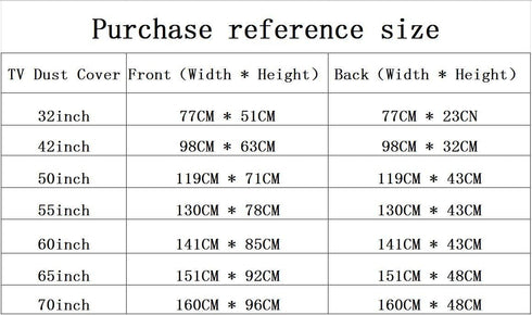 TV Dust Cover for 32"-70" Indoor TV, Landscape Printed Dust-Proof Protector for LCD, LED, Plasma Flat Screen (42'', 03)