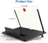 12" Screen Magnifier - 3D HD Mobile Phone Projector Screen for Movies, Videos, Gaming (Black, 12inch)