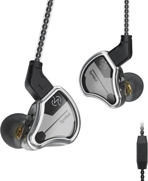 In Ear Monitor Wired Headphone, CCZ BC02 Dynamic Driver Bass Wired Headphone, Professional Hifi Earphone, Silver Black