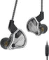 In Ear Monitor Wired Headphone, CCZ BC02 Dynamic Driver Bass Wired Headphone, Professional Hifi Earphone, Silver Black