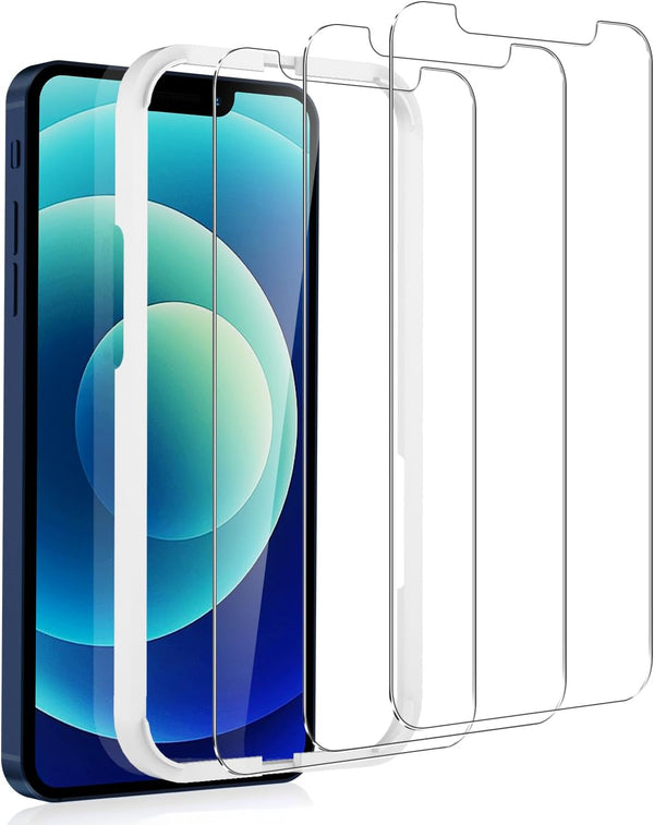 3 Pack Tempered Glass Screen Protector for iPhone 12/12 Pro - HD Clear, Shatterproof, Anti-Scratch, Bubble Free, Easy