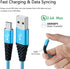 Fast Charge Micro USB Cable 6FT 5-Pack, Nylon Braided, Compatible with Samsung Galaxy S6 S7 Edge, LG, HTC, Xbox One,