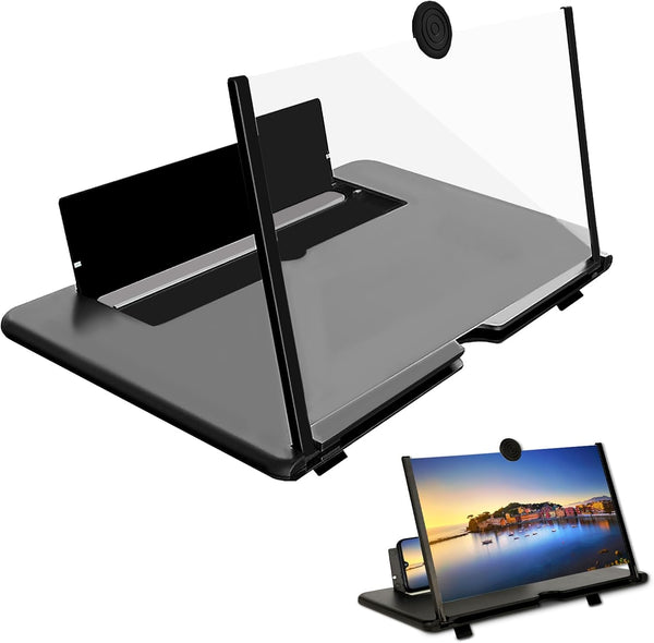 14" Screen Amplifier for Cell Phone, 3D HD Amplifier Projector Horizontal Screen