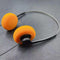 Orange Retro Over-Ear Headphones, Lightweight Vintage Earphones, Hi-Fi Stereo Headset for Most Mobile Phones Playback