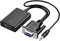 VGA to HDMI Adapter, 1080P VGA Male to HDMI Female Converter for Laptop, PC to HDMI Monitor or Projector