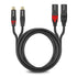 2 2 1M/3FT DREMAKE Female RCA to XLR Male Cable, Dual RCA to Dual XLR Mic Audio Extender Cable, XLR to RCA Stereo