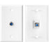 10-Pack 6 Port Keystone Wall Plate, Hexa Gang White Jack Insert for Ethernet, Coax, HDMI WallPlate Cover