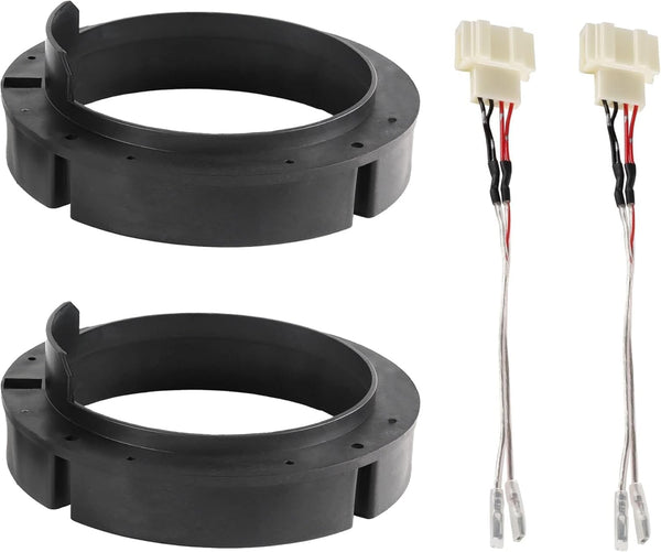 Door Speaker Adapter Bracket 6.5 with Wiring Harness Connector for VW Passat, Golf, Jetta, Beetle