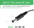 AC to DC 5V 1A Power Supply Adapter, Plug 5.5mm x 2.1mm