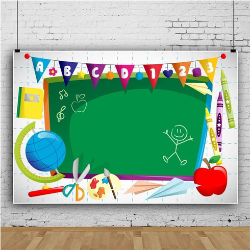 Leyiyi 5x3ft Vinyl Photography Background Welcome to Kindergarten Backdrop for Back to School Themed Party