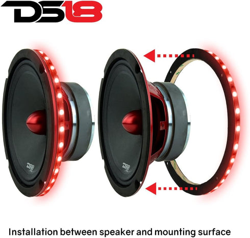 DS18 LRING6 LED Speaker Ring Waterproof 6.5-Inch - RGB Module with Millions of Colors, One Color Without