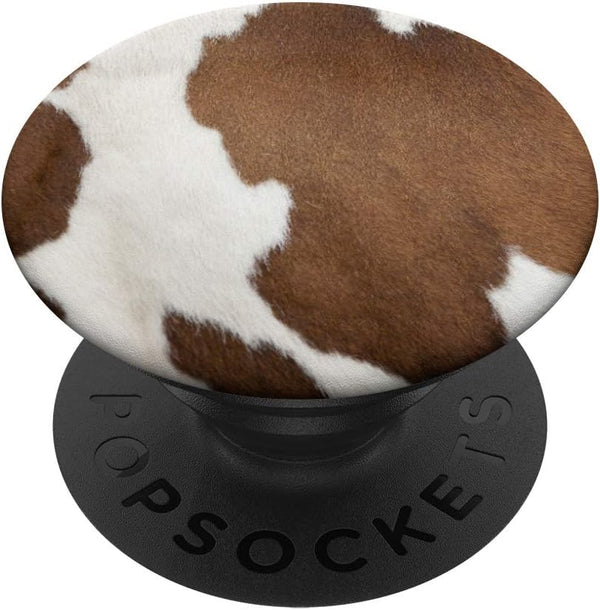 PopSockets Swappable PopGrip, Cow Lookalike Cowhide