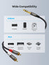 VIOY 6 FT Dual RCA to 1/4 Audio Cable - Gold Plated Copper Shell Heavy Duty 6.35 mm TRS Jack to 2 RCA Phono