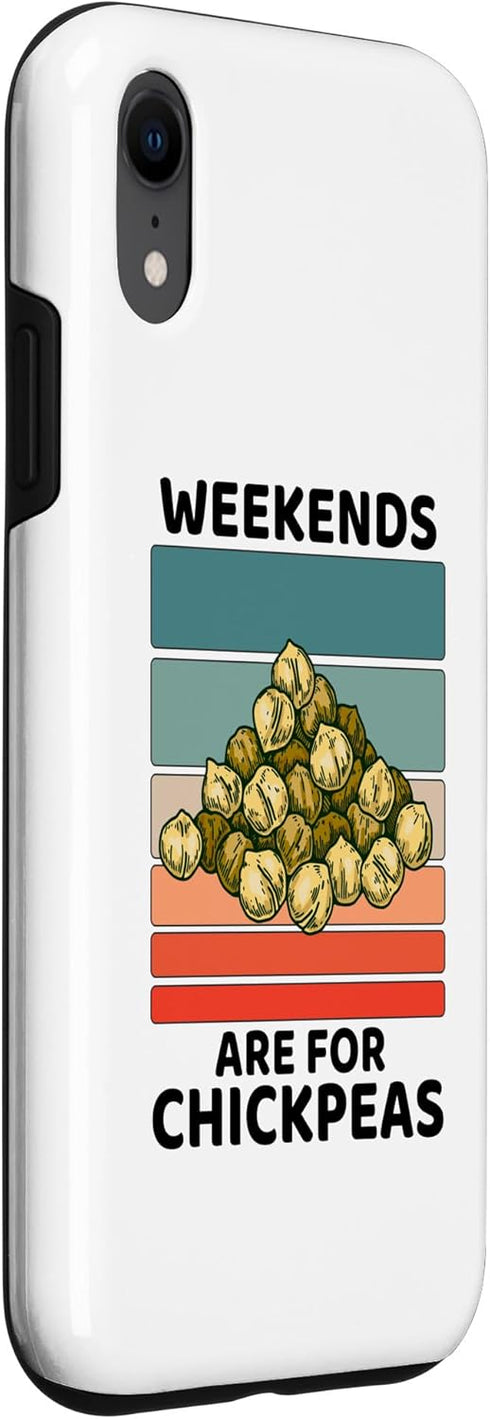 Retro Chickpeas Weekends Are For Chickpeas Lover iPhone XR Vintage Chickpeas Food Lover Weekends Are For Chickpeas Case