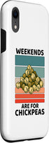 Retro Chickpeas Weekends Are For Chickpeas Lover iPhone XR Vintage Chickpeas Food Lover Weekends Are For Chickpeas Case