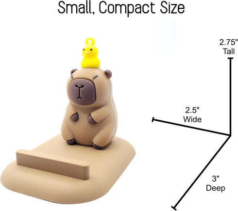HomeCozi Capybara Phone Stand (Ducky) - Sturdy Universal Holder for Smartphones, iPhone & Android - Cute Animal Desk
