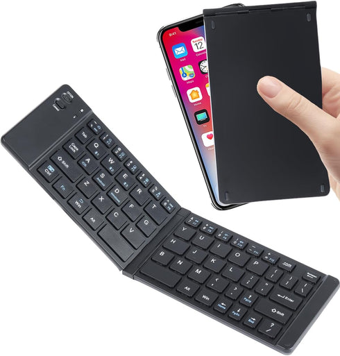 SHARE SUNSHINE Wireless Keyboard Foldable Bluetooth keyboard Slim Small Quiet Portable Compact Handheld Full