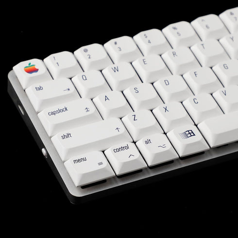 YMDK 127 Ultra-slim Mac Style MX Low Profile Dye Sub PBT Keycaps for 61 64 68 75 84 87 96 108 Layout Mechanical