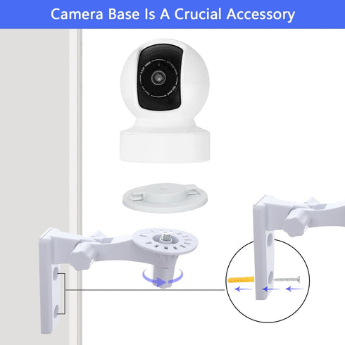 Wall Mount for TP-Link Tapo C210/C200 and Kasa Indoor Pan EC70/KC410S, Adjustable Security Camera Bracket Holder