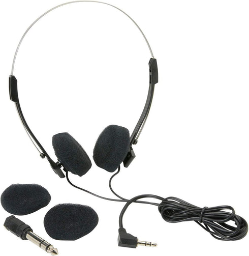 Parts Express Mini Stereo Lightweight Headphones with 4 Foot Cord