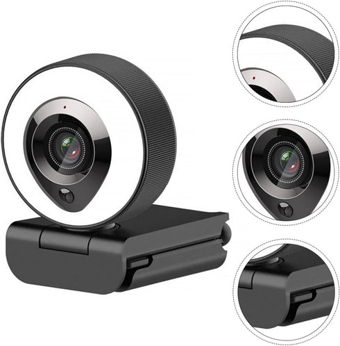 SECFOU 4k Webcam with Automatic Focus and Built-in Mic, USB Computer Camera for Live Streaming and Video Conferencing