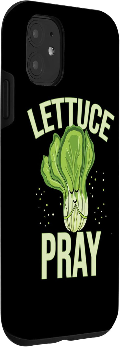 Lettuce Pray Gifts 11 Lettuce Pray Funny Christian Pun Case for iPhone